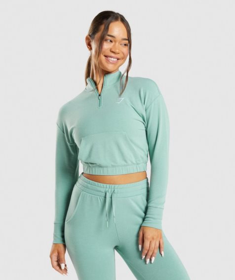 Women's Gymshark Training Pippa Sweatshirts Turquoise | NZ 1WFJMH